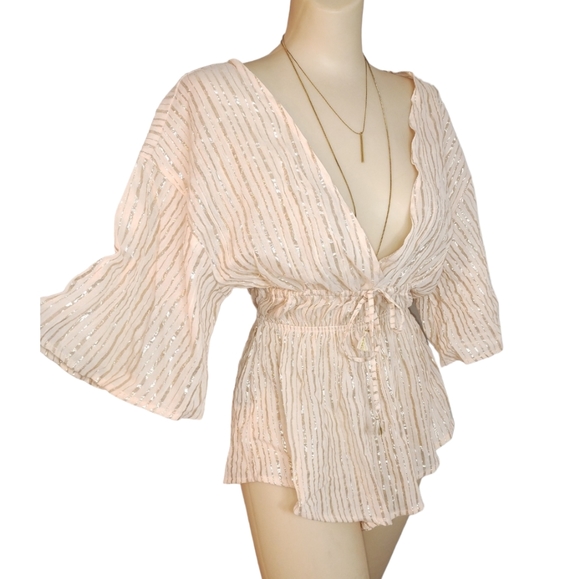 NWT Victoria's Secret romper lingerie with gold stitching - Picture 2 of 8